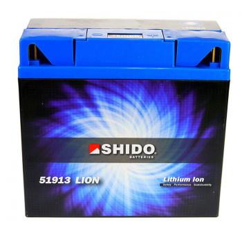 Lithium-Ionen Batterie 51913, 12 Volt, SHIDO Motorrad Batterie