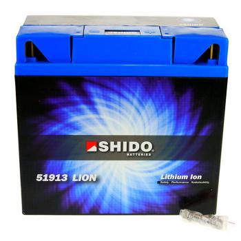 Lithium-Ionen Batterie 51913, 12 Volt, SHIDO Motorrad Batterie