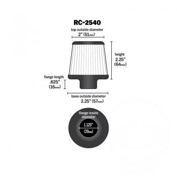 K&N Renn-Luftfilter Uni RC-2540