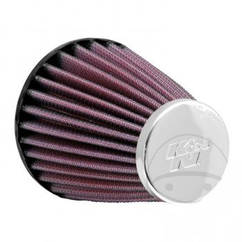 K&N Renn-Luftfilter Uni Rund-Zylinder 52mm Chromkappe RC-1200