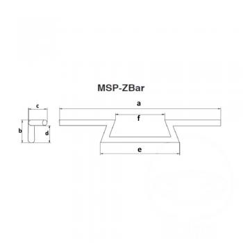 Lenker MSP Zbar stahl CR mit Kabelkerbe 1 Zoll