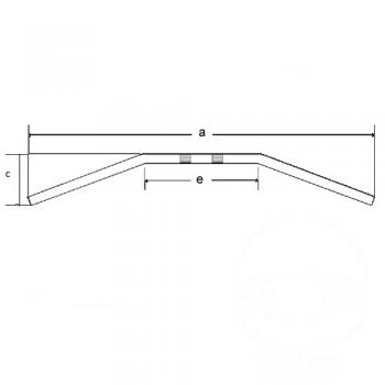 Lenker Dragbar medium stahl schwarz 22mm TRW