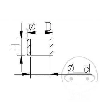 Buchse für Druckstufe 6x8x3.8 Kayaba