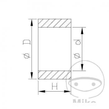 Lager für Kolbenstange 20x26x16 Kayaba