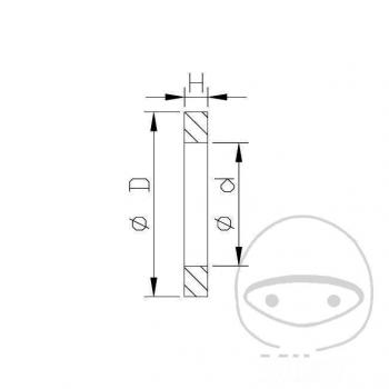 Staubkappe Federbeinauge 17x25x2.5 Kayaba