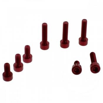 Schraube Tankdeckel Satz Alu rot