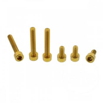 Schraube Tankdeckel Satz Alu gold