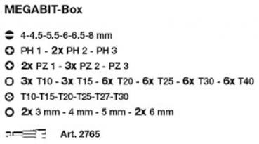 EGABIT-Box, Bitsatz 1/4 Zoll, 61-teilig, Kraftwerk 3787