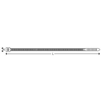 Polar UV Kabelbinder 3,6x140mm, 100 -tlg.