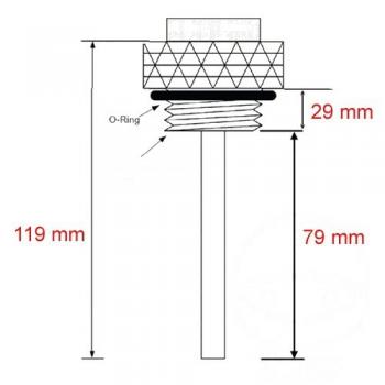 Preview: Ölthermometer, Direktmesser, Gummistopfen