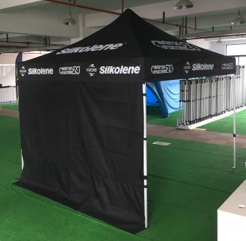 Racing Zelt, Pavillon 3x3m, Scherenzelt schwarz, ohne Seitenwände