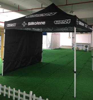Racing Zelt, Pavillon 3x3m, Scherenzelt schwarz, ohne Seitenwände