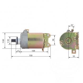 Anlasser ohne Kabel Aprilia Habana, Mojito, Italjet Torpedo, Piaggio