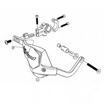 Offroad Handprotektor TOUQUET schwarz, Satz