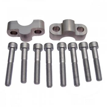 Lenker Distanzsatz silber für 22mm Lenker, 15mm Erhöhung