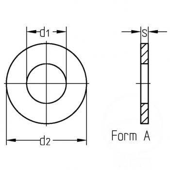 Unterlegscheiben A2 6.4 DIN125 Pack 100 STCK