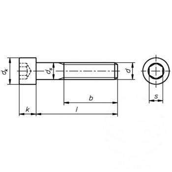 Schraube Innensechskant A2 6X12 DIN912, Pack 100 STCK