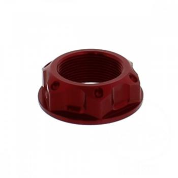 Mutter für Lenkkopf M22x1.00mm Alu rot