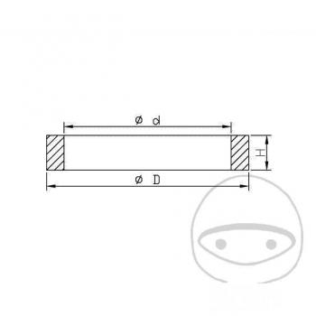 Gabelsimmerring Satz für Gabel 48x57.8x9,5mm