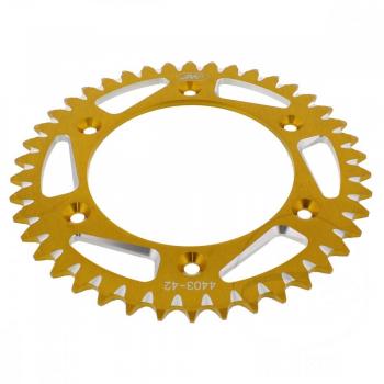 Alu Kettenrad 42 Zähne Teilung 520 gold