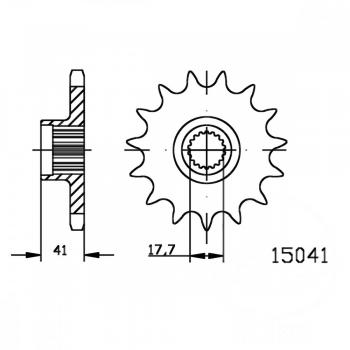 Ritzel 23Z Teilung 428 feinverzahnt Innendurchmesser 17.7/20