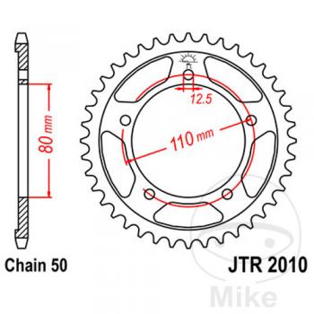 Kettenrad 43Z Teilung 530 Innendurchmesser 080 Lochkreis 110