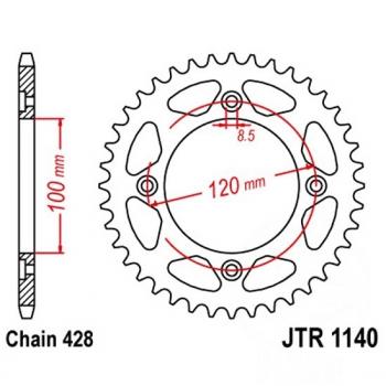 Kettenrad 54Z Teilung 428 Innendurchmesser 100 Lochkreis 120