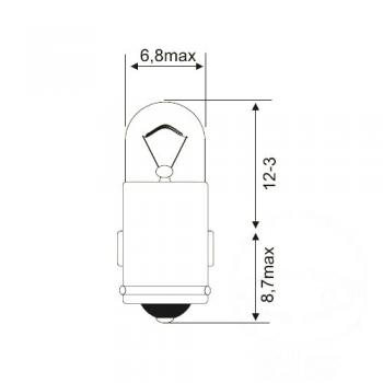 Lampe 6V0.6W   BA7S Inhalt 10 Stück