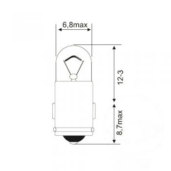 Lampe 6V1.2W   BA7S Inhalt 1 Stück