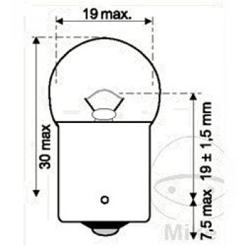 Lampe 6V5W   BA15S Inhalt 1 Stück