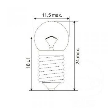 Lampe 6V0.6W   E10 Inhalt 10 Stück