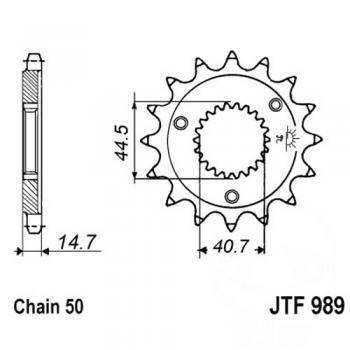 Ritzel 21Z Teilung 530 feinverzahnt Innendurchmesser 40.7