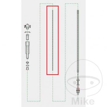 Druck Stange für Gabel, Zugstufe Kayaba 110370002501