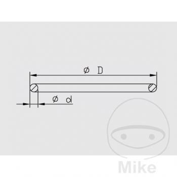 O-Ring für Kolben Federbein, 40mm Kayaba 120224000101