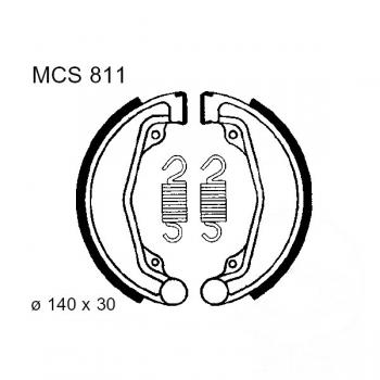 Bremsbacken hinten TRW Lucas MCS811 inkl. Federn