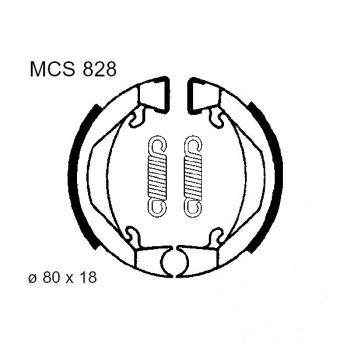 Bremsbacken hinten TRW Lucas MCS828 inkl. Federn
