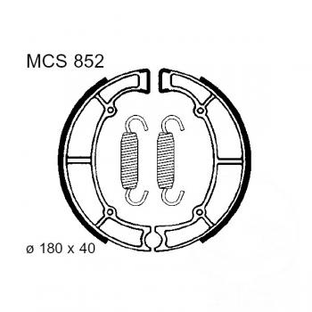 Bremsbacken hinten TRW Lucas MCS852 inkl. Federn