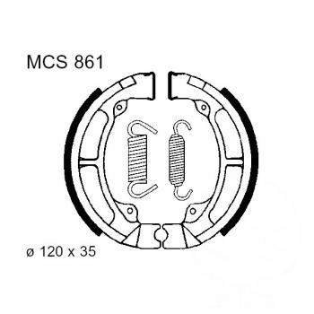 Bremsbacken hinten TRW Lucas MCS861 inkl. Federn