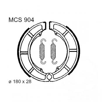 Bremsbacken hinten TRW Lucas MCS904 inkl. Federn