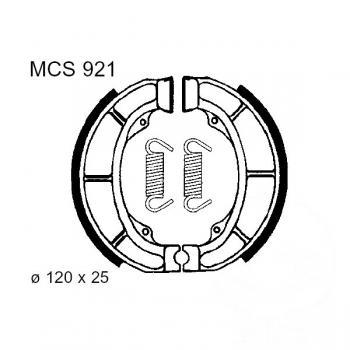Bremsbacken hinten TRW Lucas MCS921 inkl. Federn