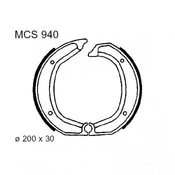 Bremsbacken hinten TRW Lucas MCS940 ohne Federn