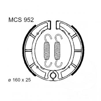 Bremsbacken hinten TRW Lucas MCS952 inkl. Federn