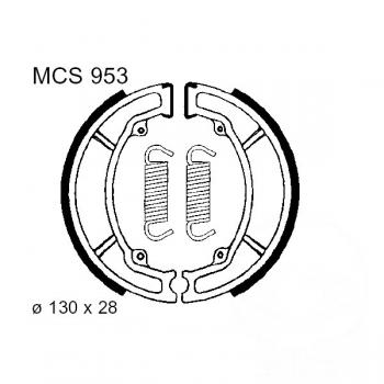 Bremsbacken hinten TRW Lucas MCS953 inkl. Federn