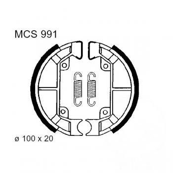 Bremsbacken hinten TRW Lucas MCS991 inkl. Federn