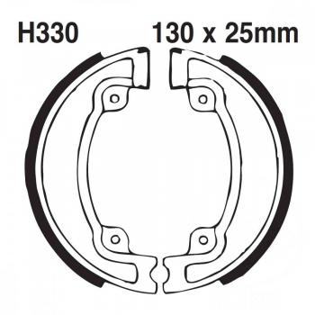 Bremsbacken hinten EBC Grooved H330G inkl. Federn