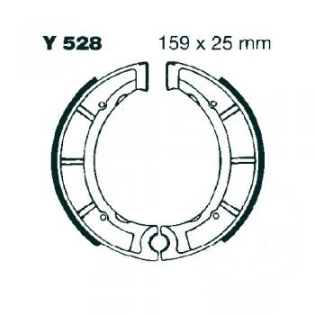Bremsbacken hinten EBC Grooved Y528G inkl. Federn