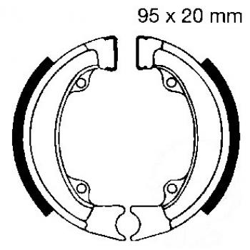 Bremsbacken hinten EBC H302 inkl. Federn