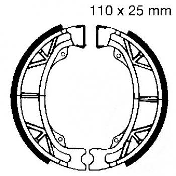 Bremsbacken hinten EBC H303 inkl. Federn