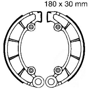 Bremsbacken hinten EBC H316 ohne Federn