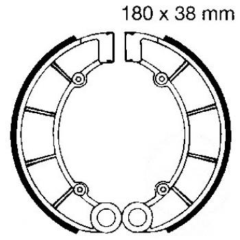 Bremsbacken hinten EBC H320 inkl. Federn